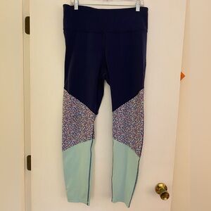 Old Navy Leggings - Navy, Light Blue, Multicolor - Size L